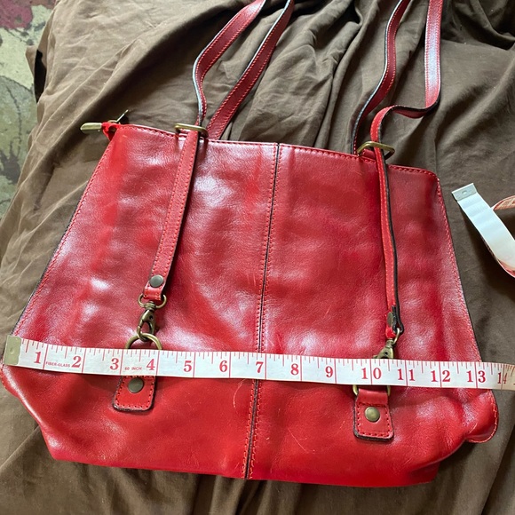 Dallaiti Design genuine leather red shoulder/backpack - Picture 13 of 13